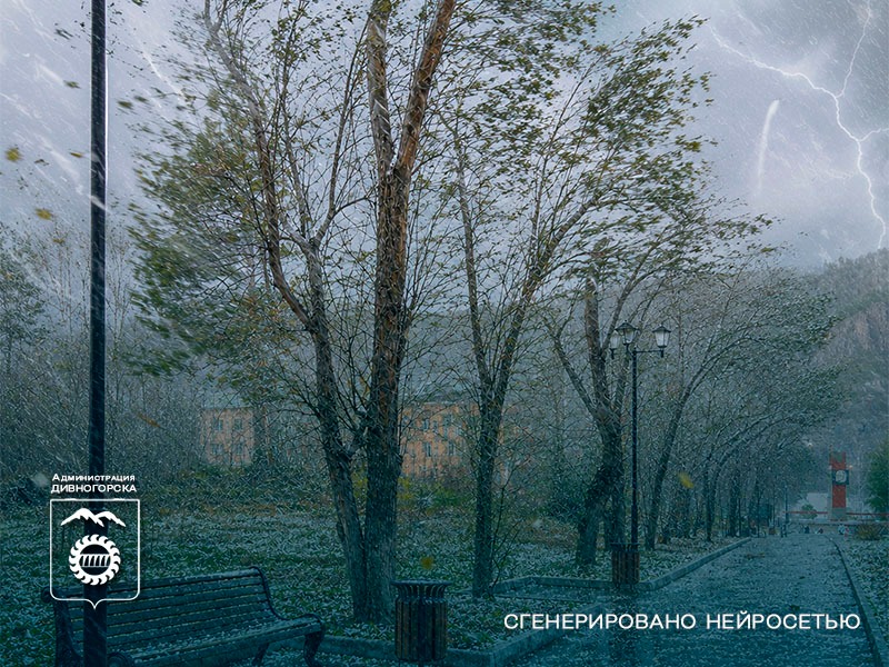 Завтра в Дивногорске возможны ливень, гроза град и сильный ветер.