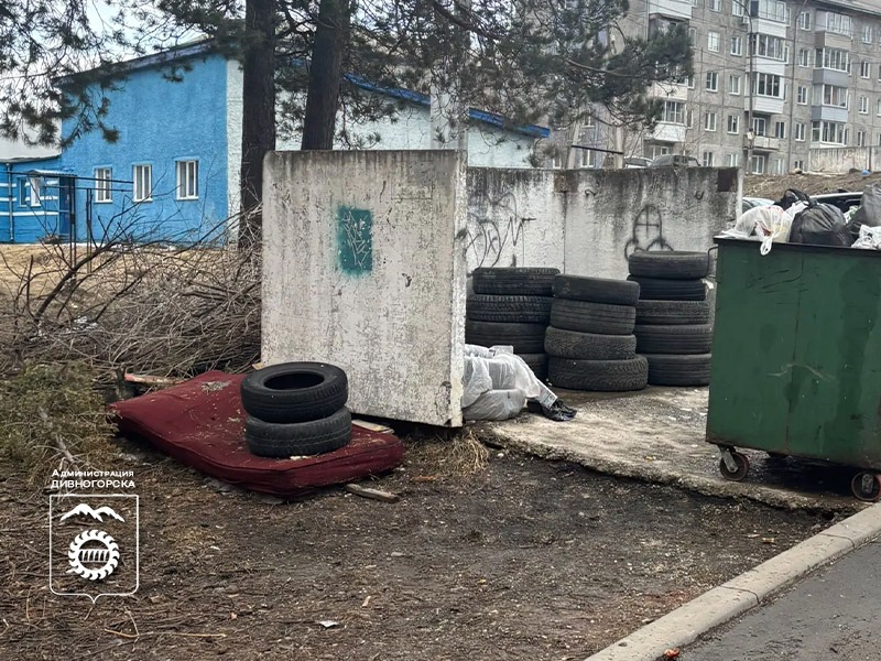 неправильно складируемые шины.